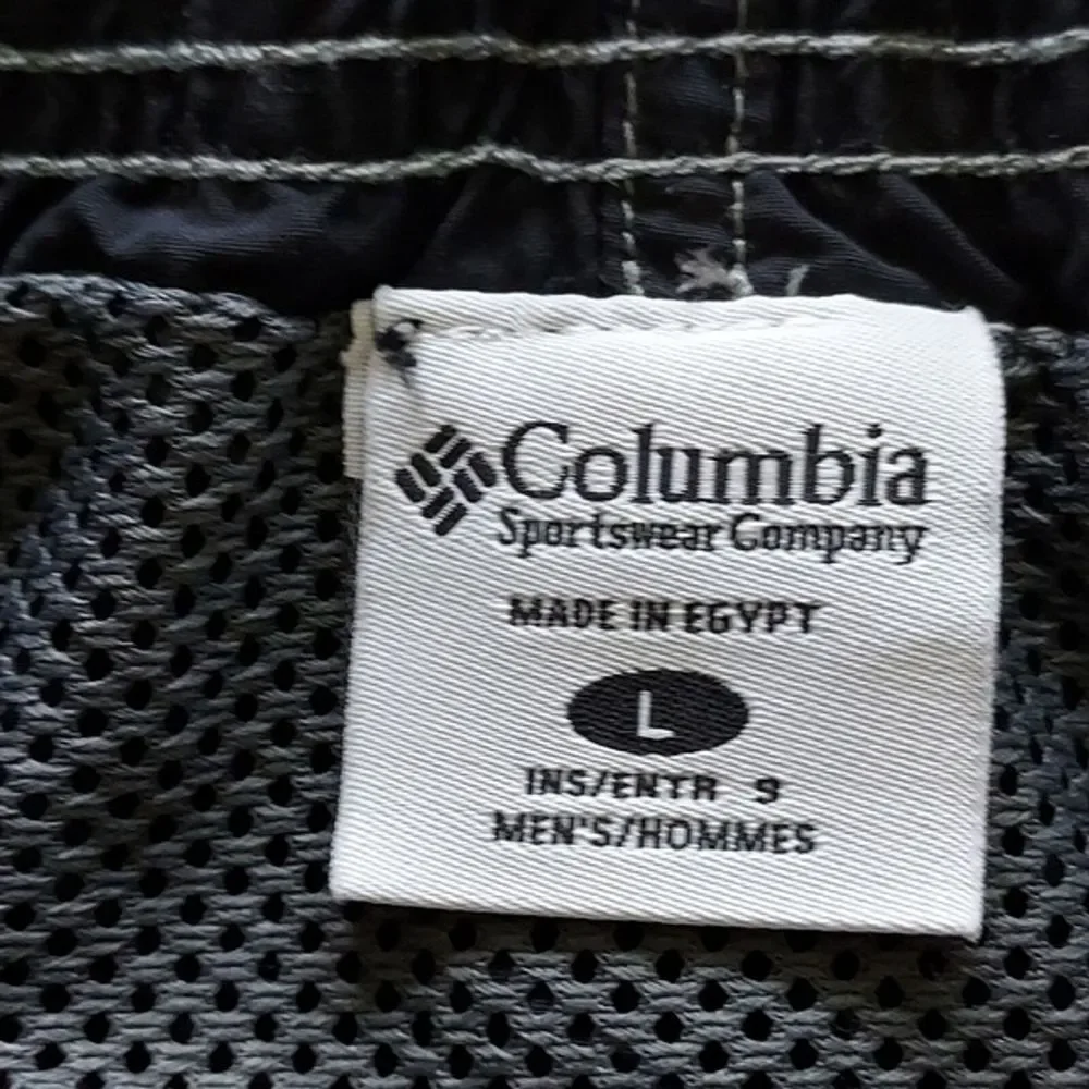 Columbia Men's Large Bathing Suit‎ Swimwear Swim Trunks Mulitpocket Black